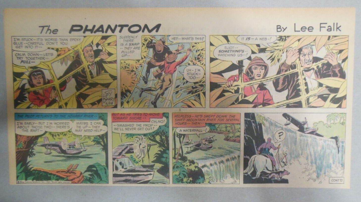 (43) The Phantom Sunday Pages by Lee Falk and Wilson McCoy 1965 Size: Most Third