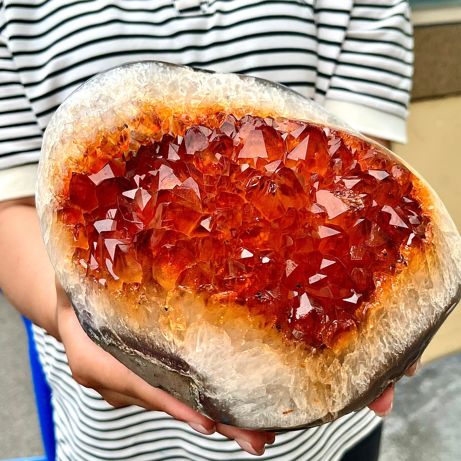 10.42LB High quality Yellow Cluster Cave Cathedral specimen restoration