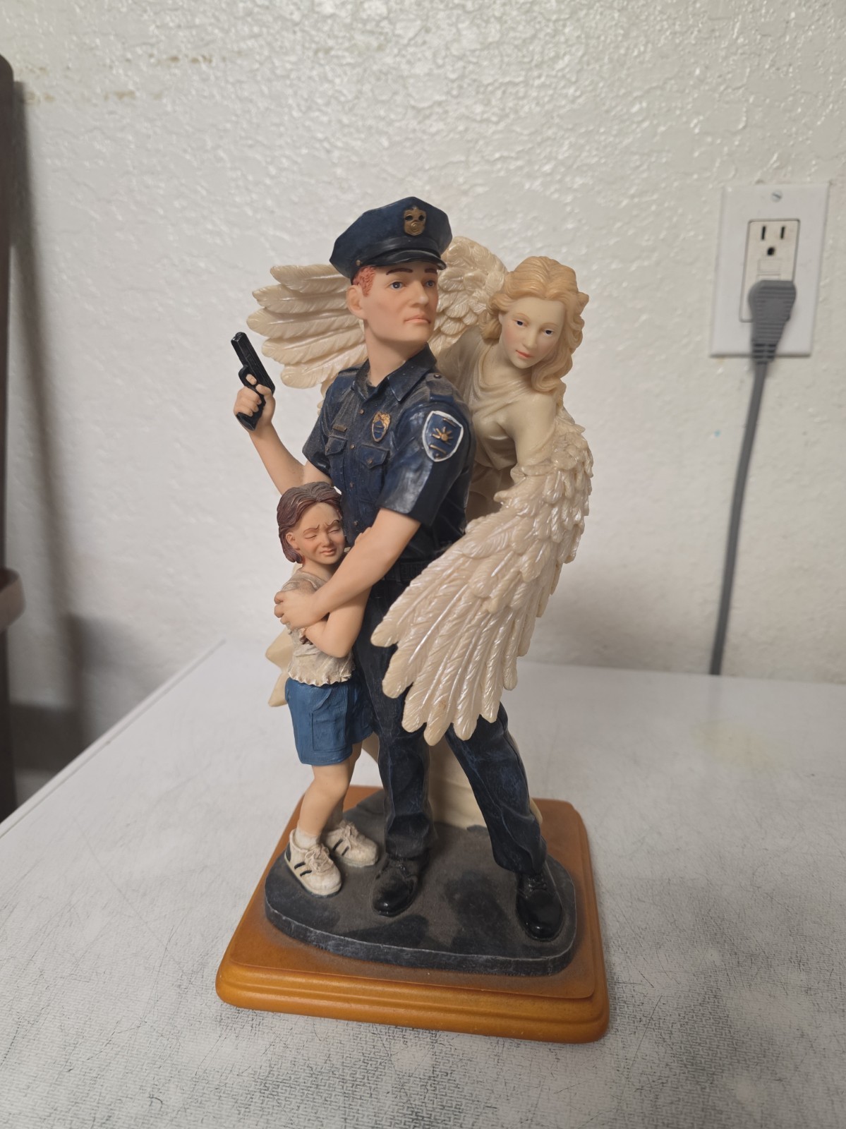 Vanmark Blue Hats of Bravery Sculptures The Shield of an Angel