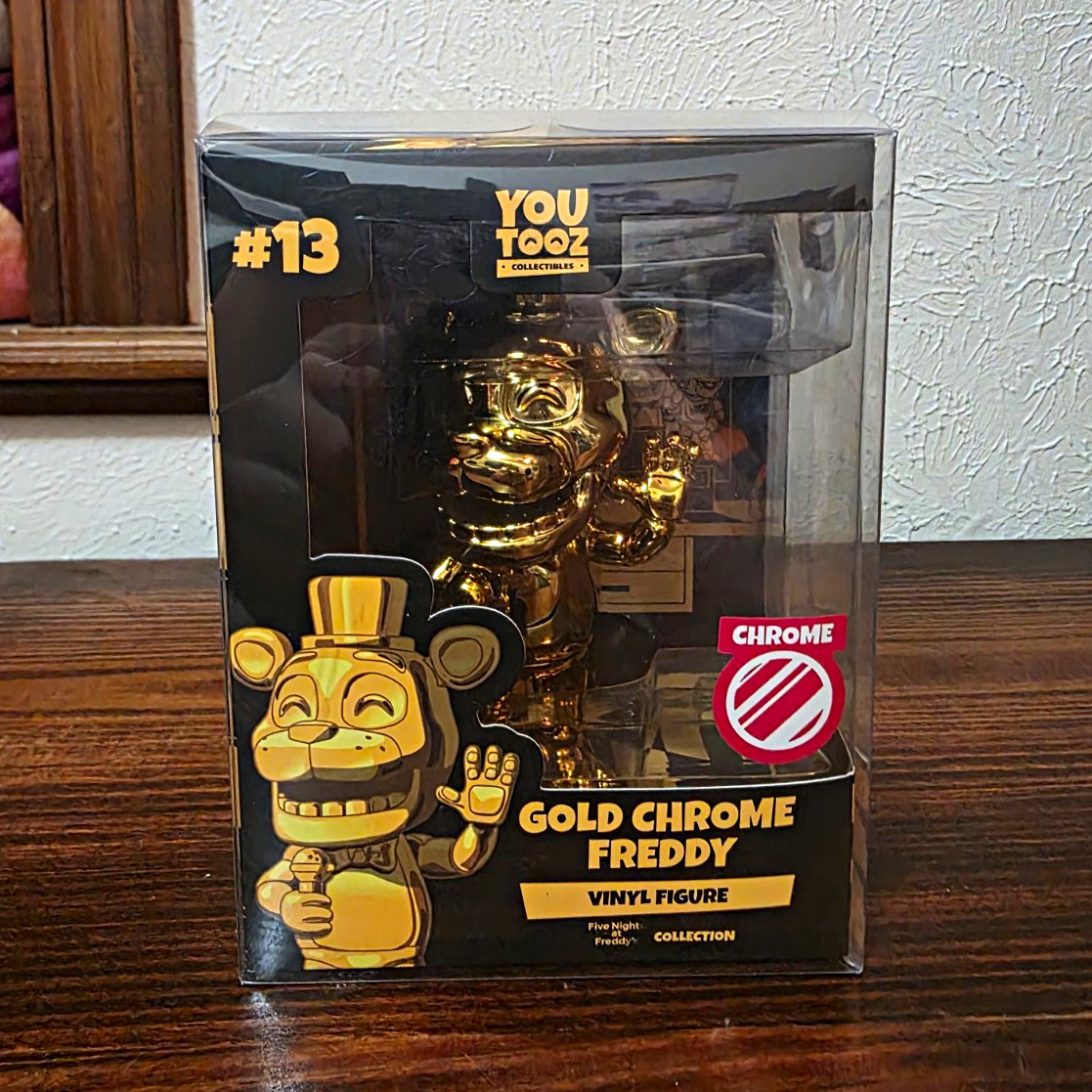 Youtooz Five Nights at Freddy\'s Gold Chrome Freddy Vinyl Figure #13