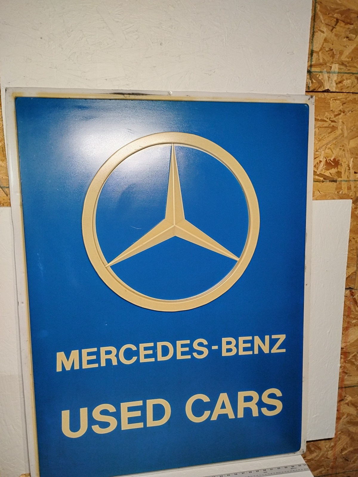 Mercedes Benz Dealership Sign Panel 3\'x4\' -Vintage -Rare \