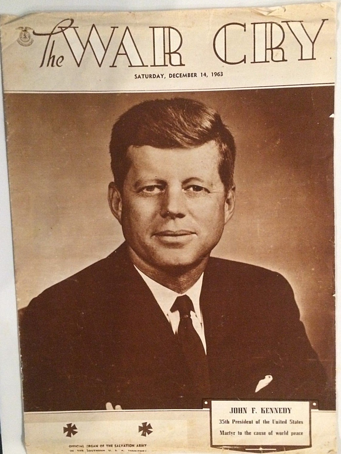JOHN F. KENNEDY VERY RARE DEC. 1963 MEMORIAL COVER ISSUE OF 