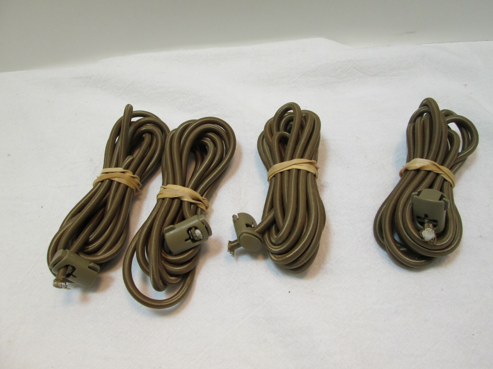 LOT OF 6 ea. USGI BUNGEE AND BARREL LOCK SETS COYOTE BROWN NSN:8350-01-548-2481