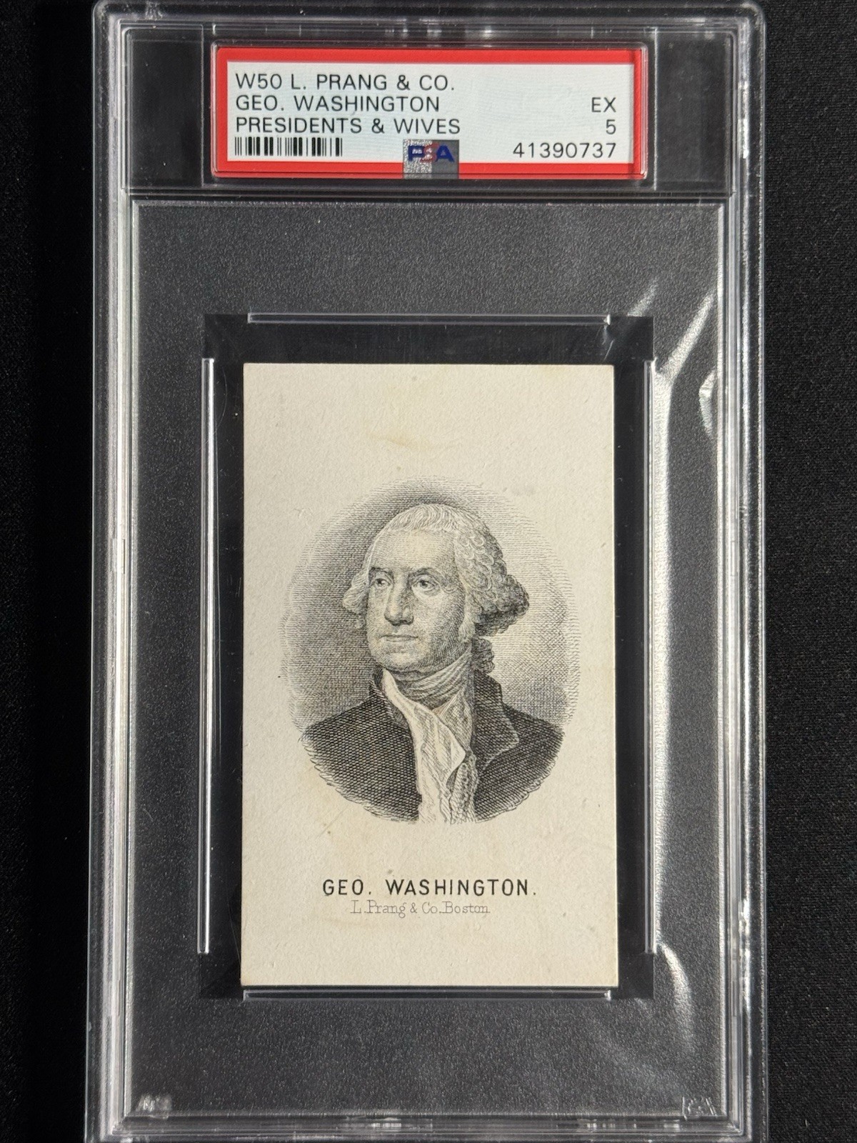 1860 W50 Prang - George Washington 1st Card CDVs PSA 5 Highest Graded President