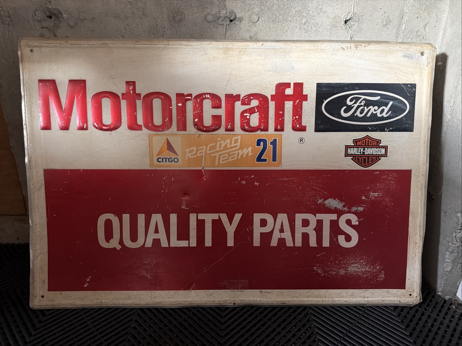 Original Ford Motorcraft Quality Parts Advertising Sign