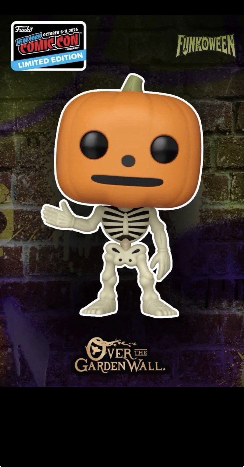 Funko NYCC Pottsfield Pumpkin LE 500 Pcs Over the Garden Wall PRESALE