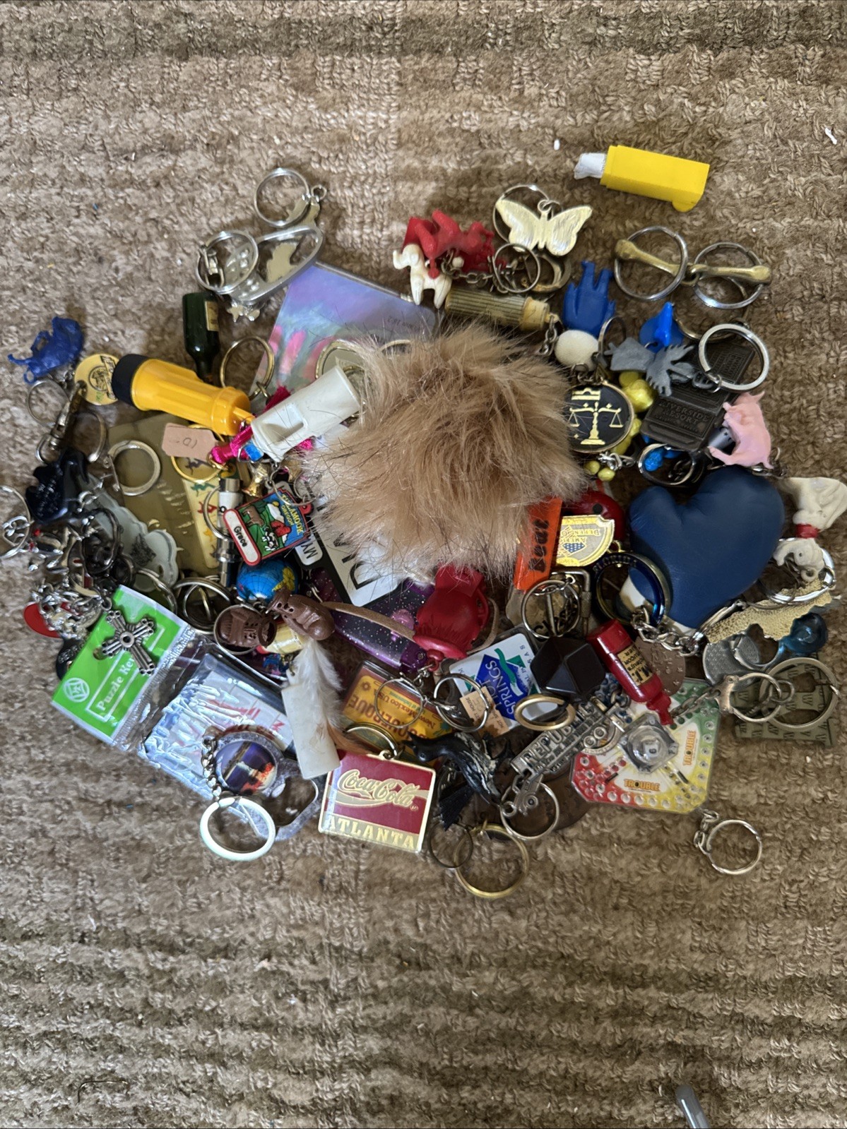 Vintage Keychain Lot Huge Annual Fall Blowout 70 One Price Takes All.  Xy