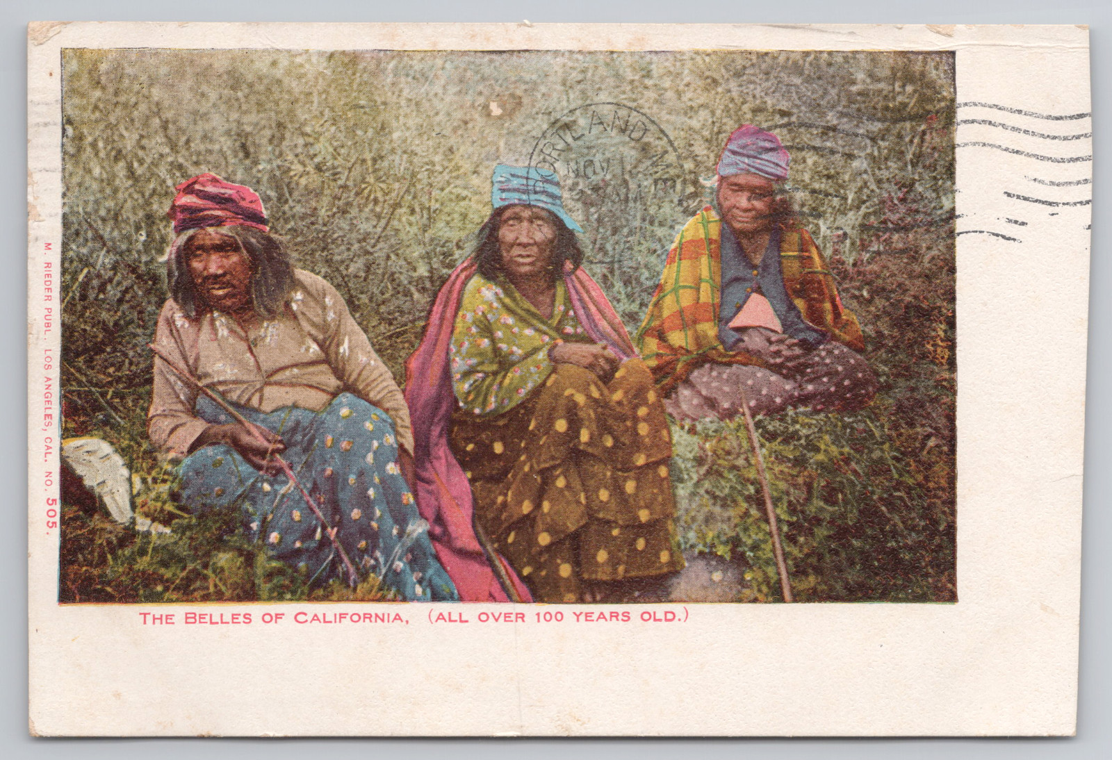 Postcard 1906 the Belles of California Native American Women Over 100 Years Old