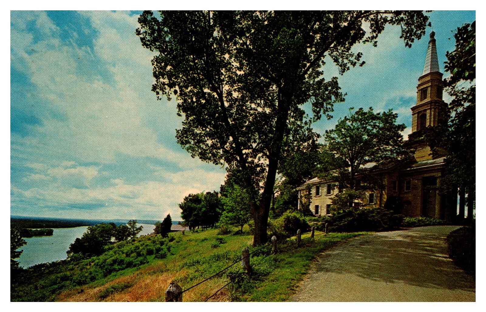 postcard Chapel at Principia College Elsah Illinois A2458