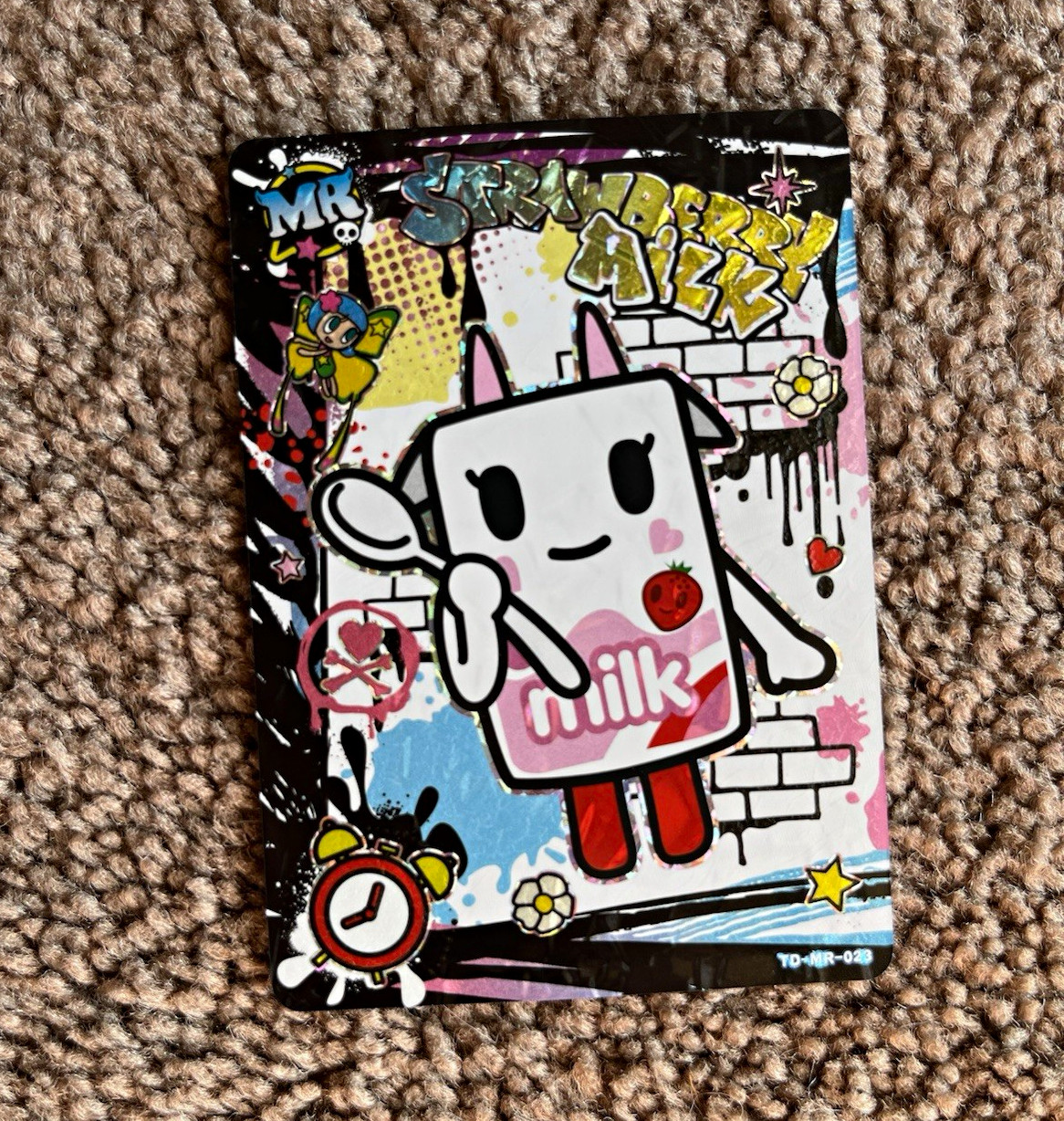 Kayou tokidoki Milk Strawberry Milk Hologram Non-Sport Trading Card TD-MR-023
