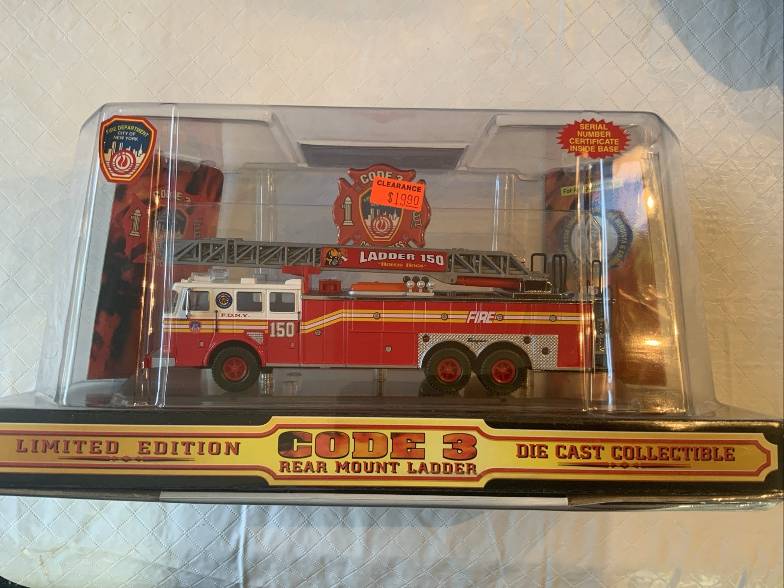 Code 3 FDNY Ladder 150 Limited Edition Die-Cast Rear Mount Ladder Truck