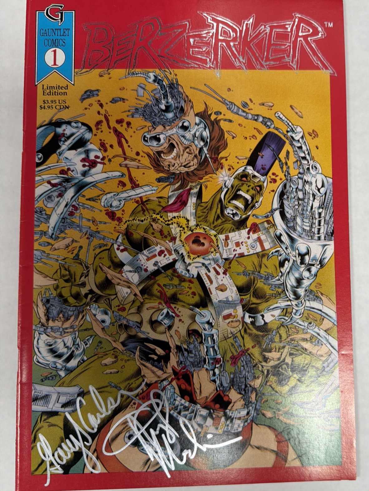 Berzerker #1 limited foil edition signed - Gary Carlson, Angel Medina. 1993