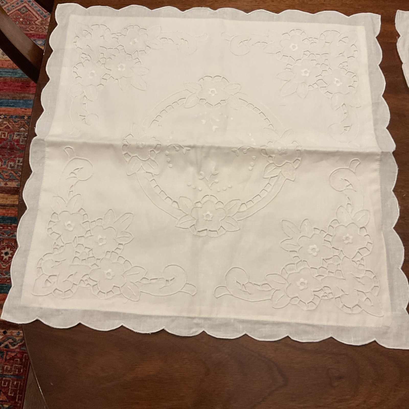 Vintage White Linen Pillow Cover, From Brugge, Belgium, In 2000.