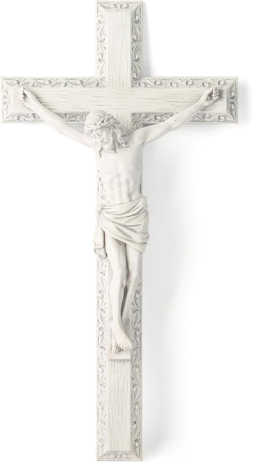 BC Catholic Crucifix Wall Cross, Jesus Christ Wall Decor for Elegant Modern Home