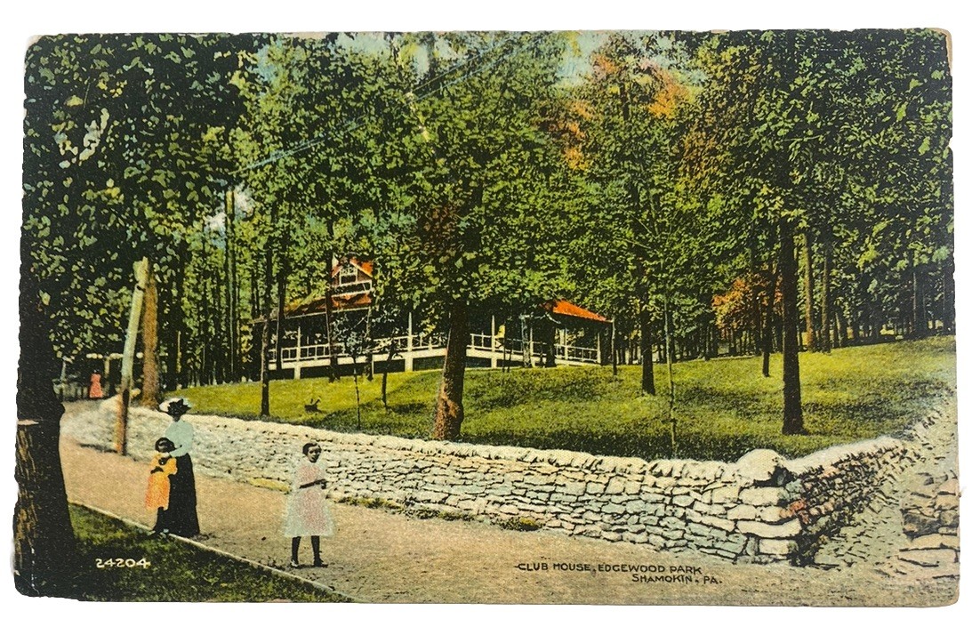 Edgewood Park Club House ~ Shamokin Pennsylvania PA ~ Antique 1900s Postcard