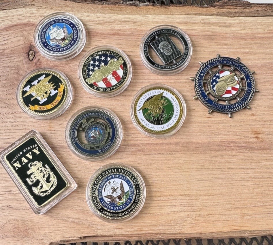 Set of 9 Navy Challenge Coin set 1 Low Price