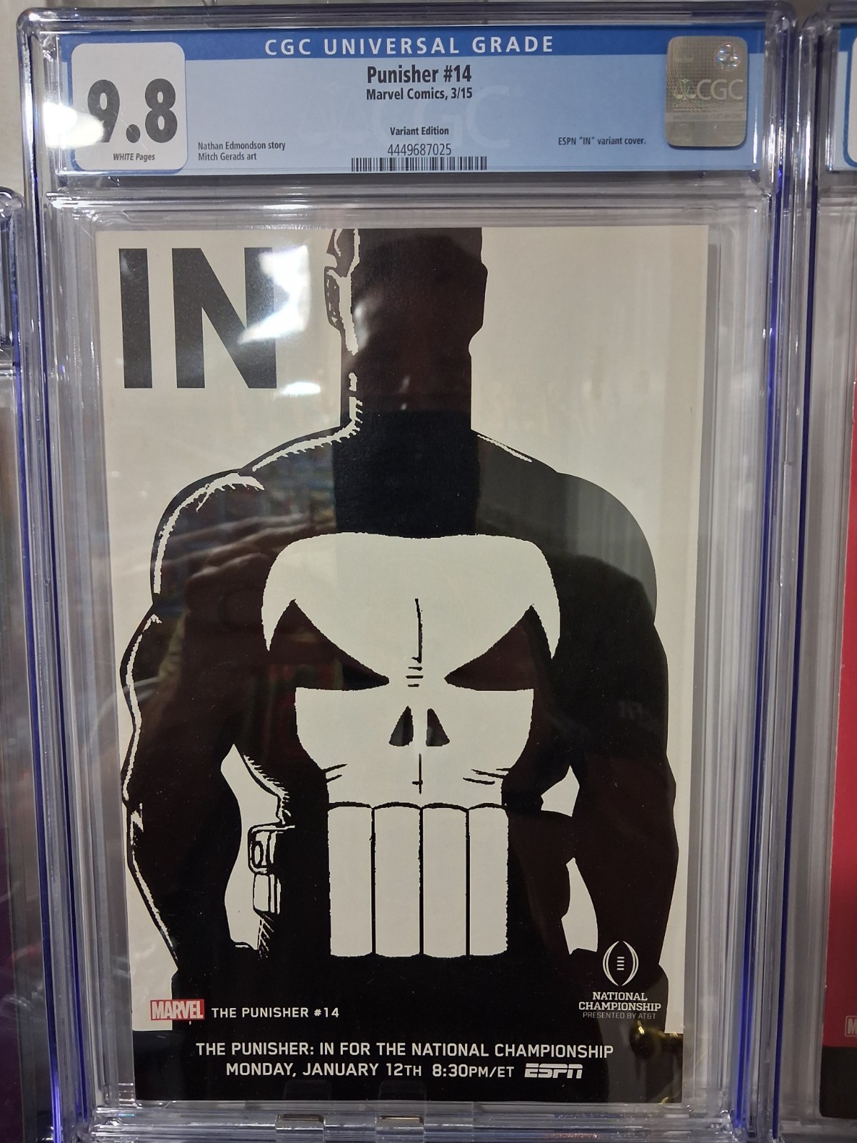 Punisher #14 ESPN IN Variant Rare Htf Cgc 9.8
