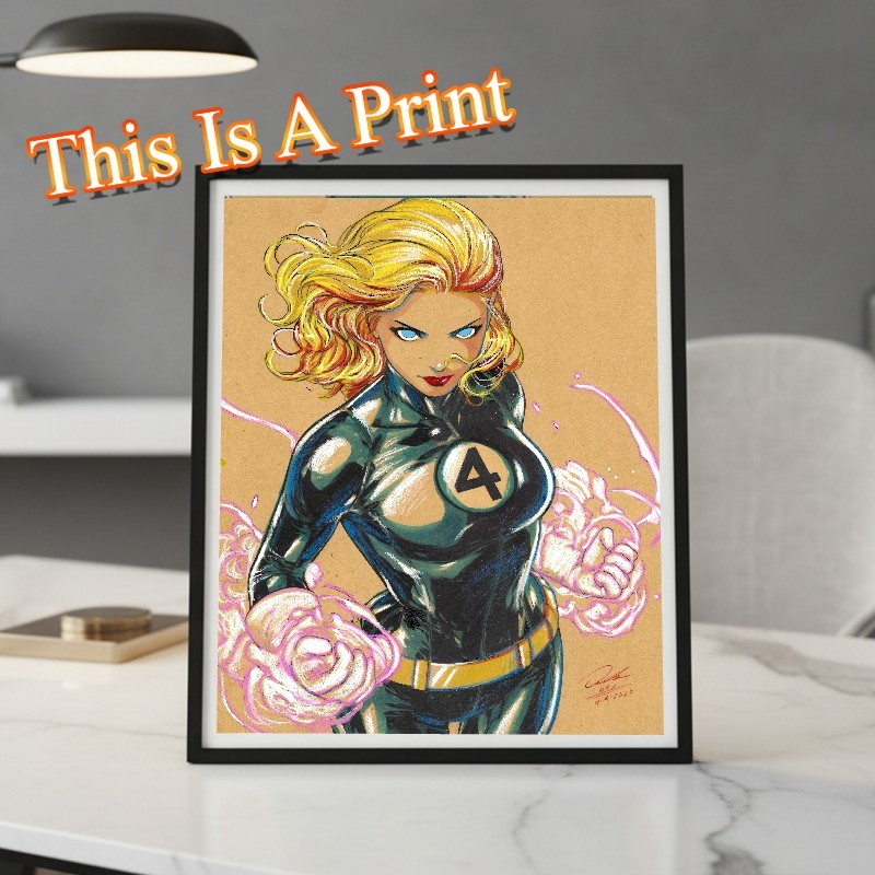 Sue storm Illustration Art Print 8.5x11 by Keyeske