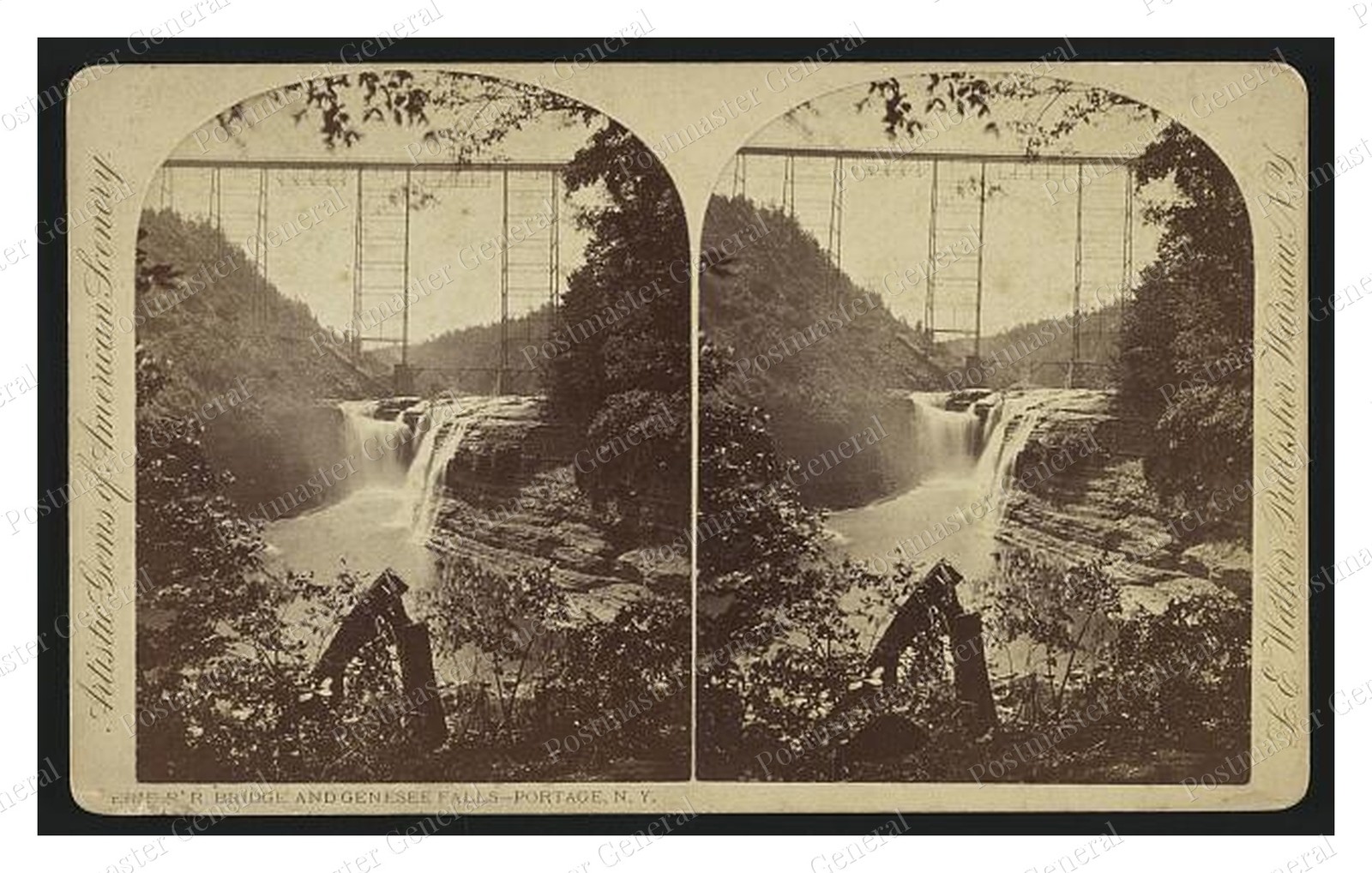 Portage New York Genesee Falls Standard Postcard COPY RPPC