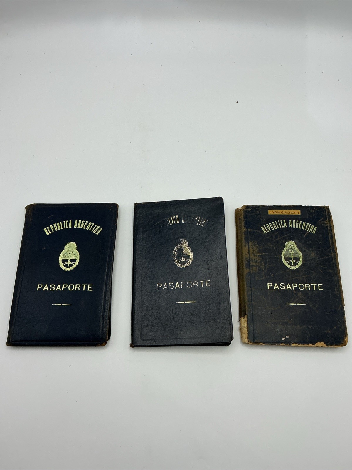 VTG 1960s-1970s Argentina Passports Lot Of 3 Expired Passports (321)
