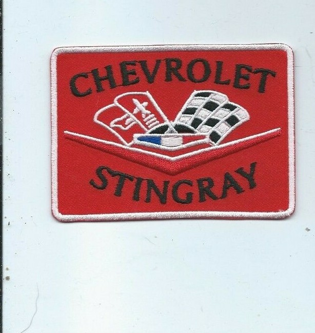 NEW 2 1/2 X 3 1/2 INCH CHEVROLET STINGRAY IRON ON PATCH  