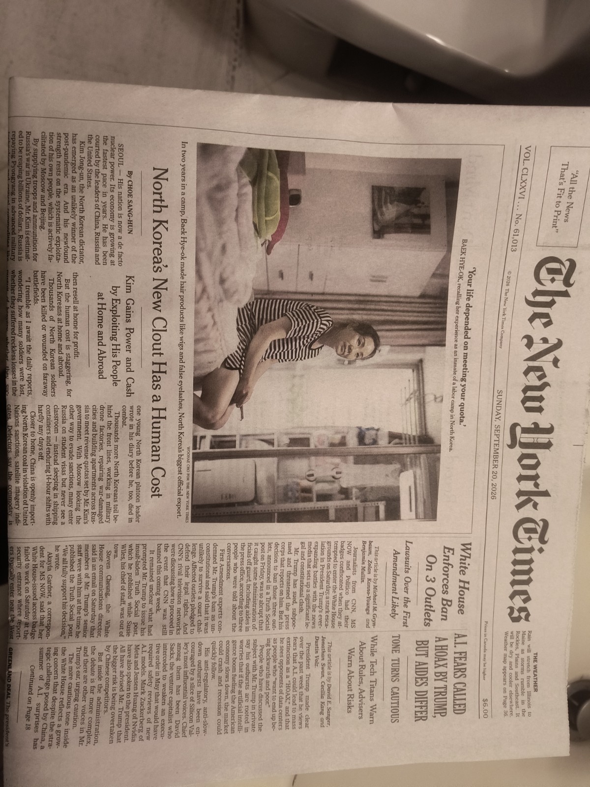The New York Times Sunday September 20 2026