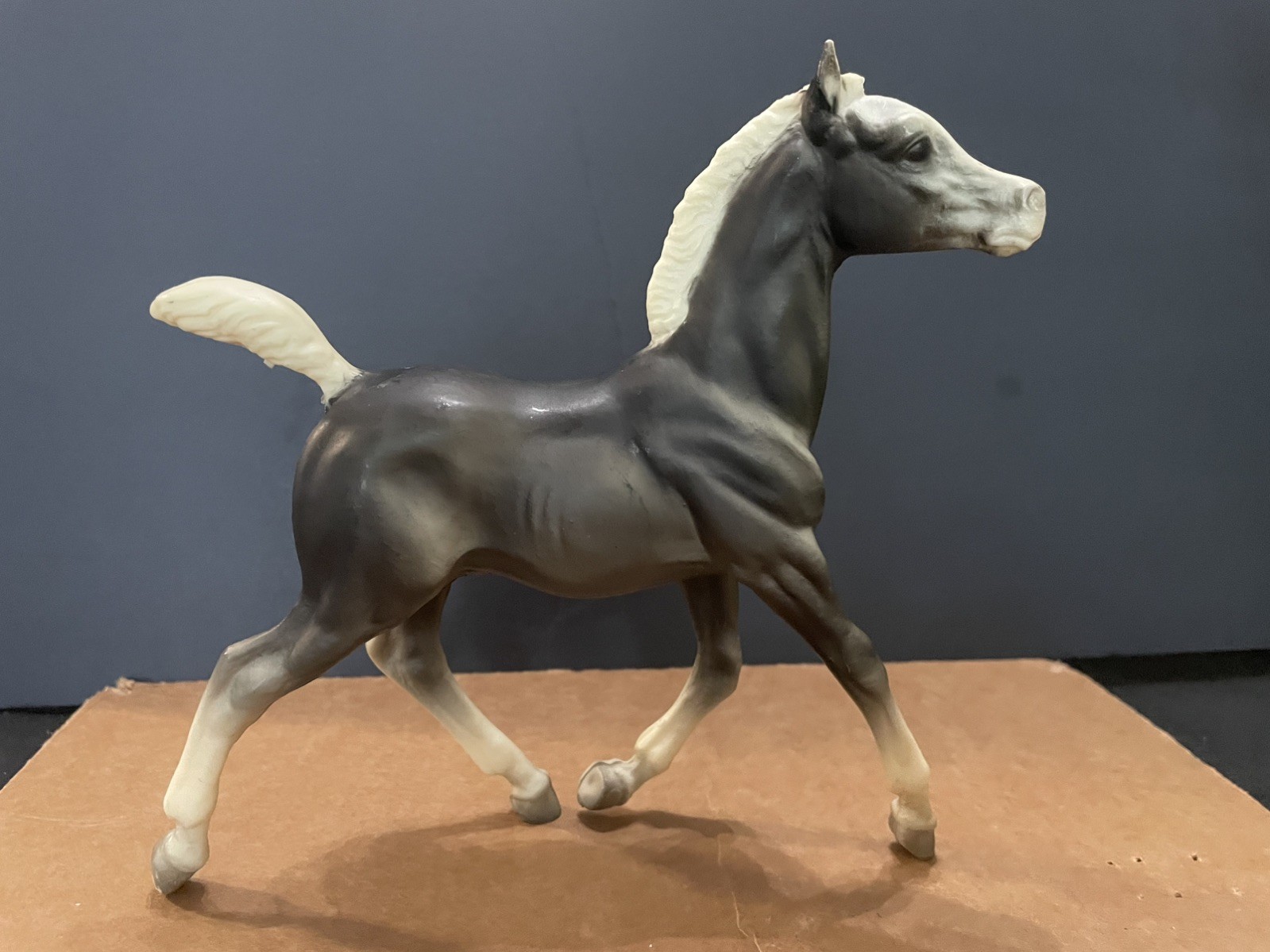 Vintage Breyer Gray and White Colt Model Horse 7 Inch Height by 7 Inch Length