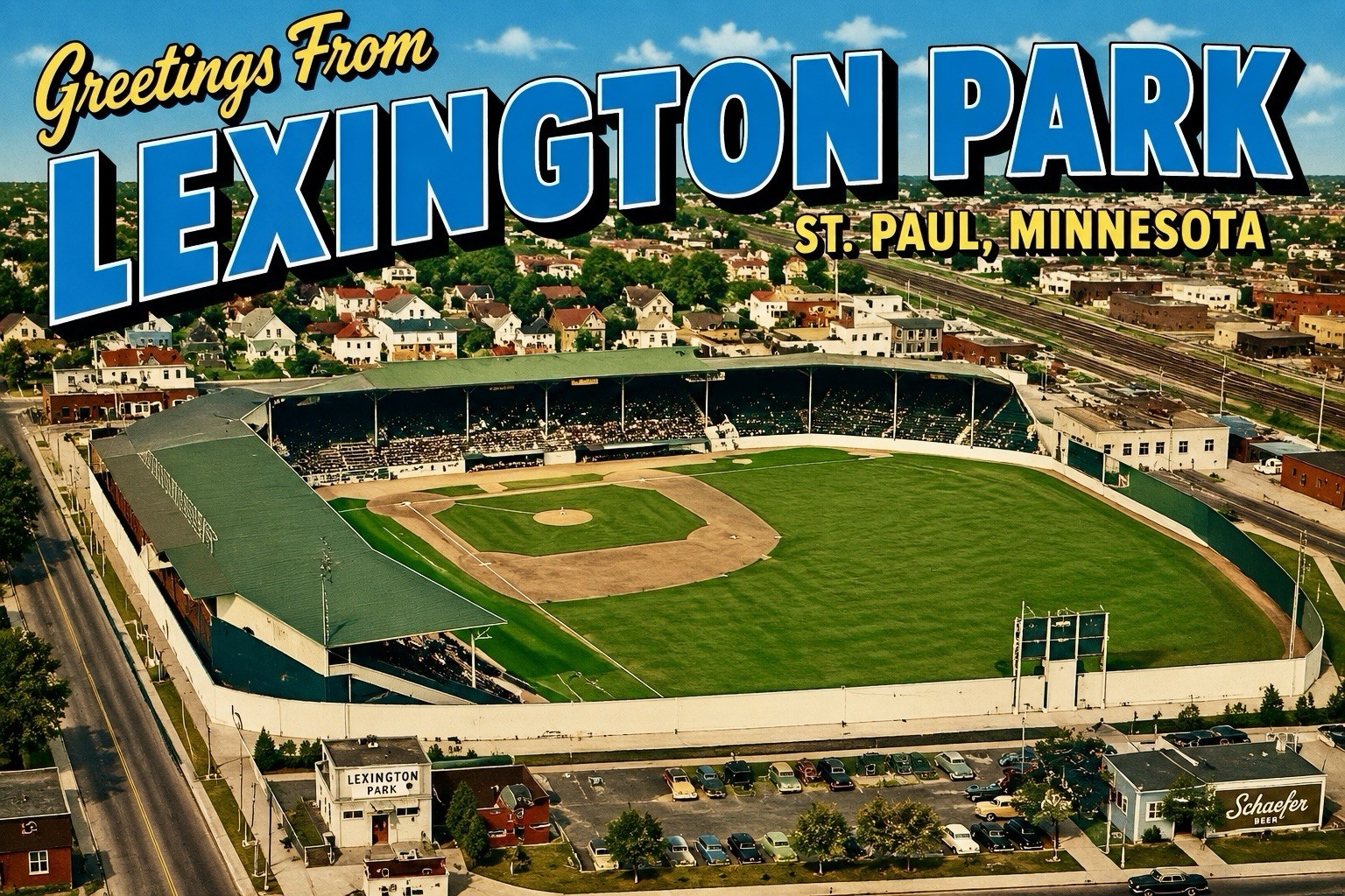 MODERN Postcard - Lexington Park St. Paul Minnesota Baseball Stadium C830