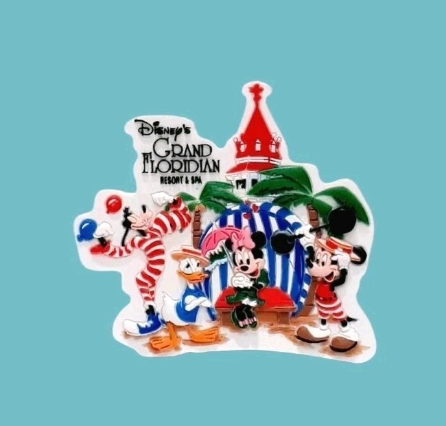 Vintage Disney\'s Grand Floridian Resort & Spa Rubber Magnet Rare 