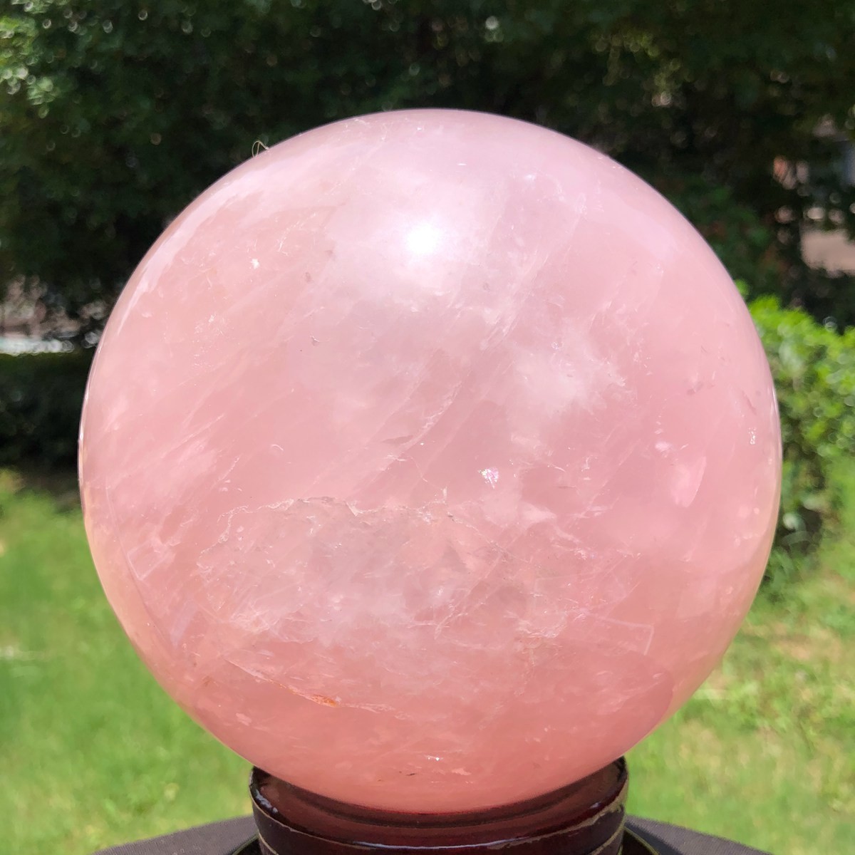 11.66LB Rare Natural Pink Crystal Ball Quartz Crystal Bll Reiki Healing 6575