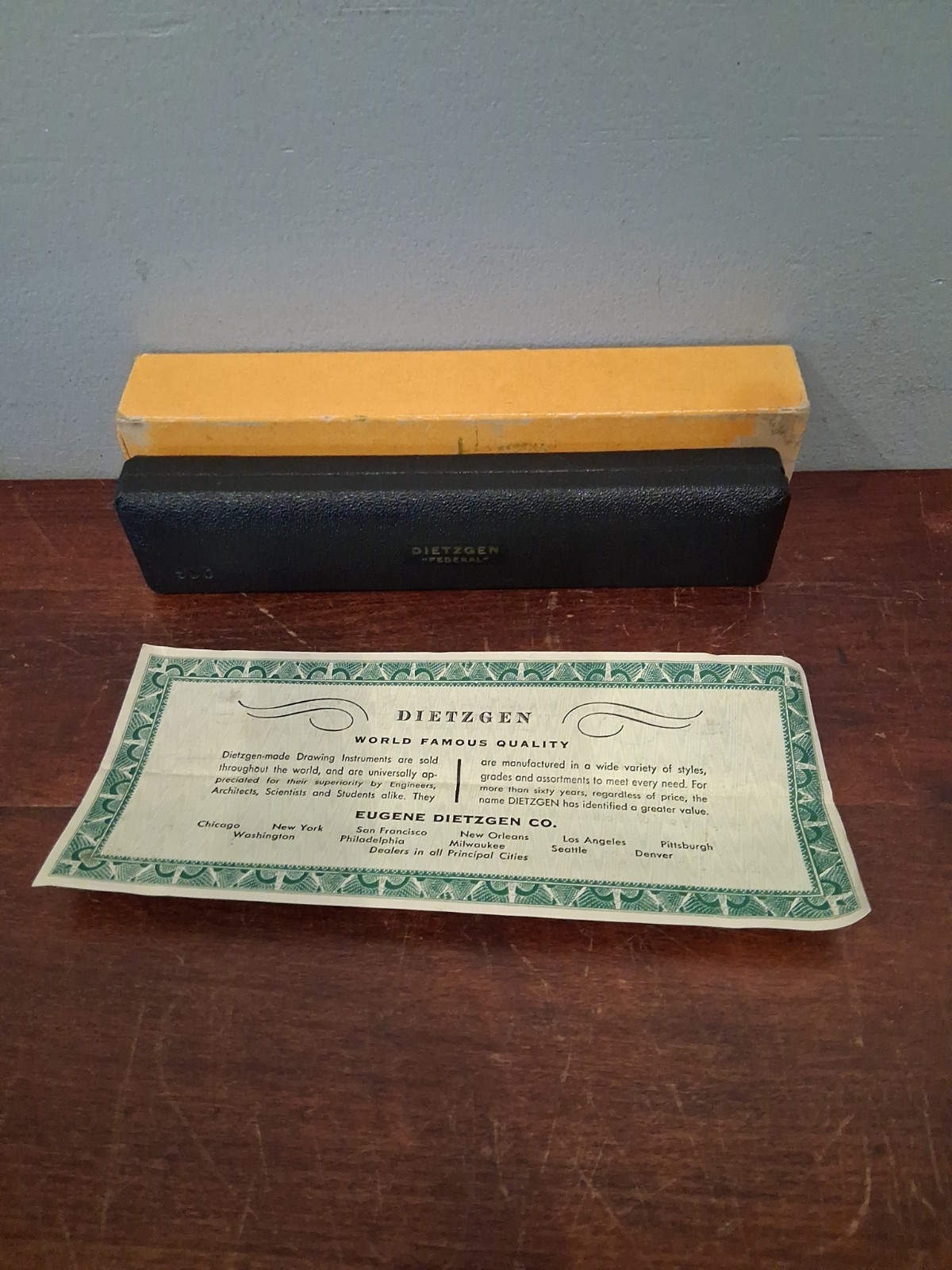 Vintage DIETZGEN Proportional Divider Engineering Drafting Tool W/ Case & Box