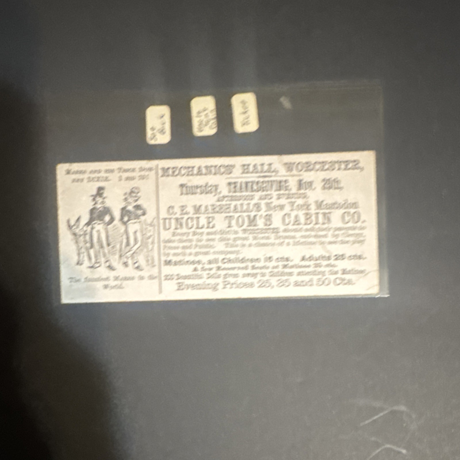 Uncle Tom’s Cabin Original Production Ticket