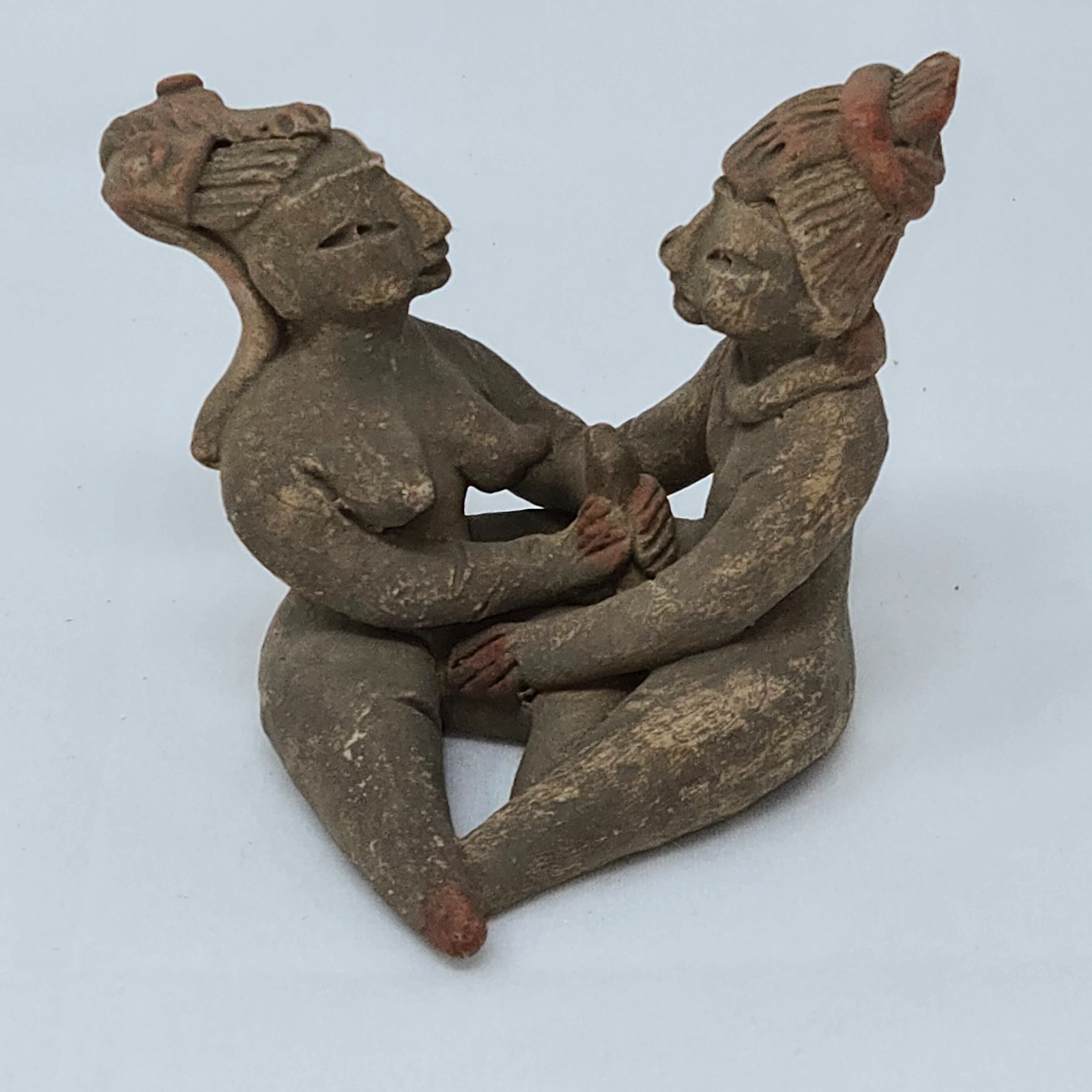 OLD MESOAMERICAN AZTEC EROTIC KAMASUTRA COUPLE CLAY TERRACOTTA POTTERY FIGURINE