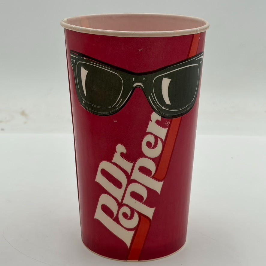 Vintage 1970\'s Dr. Pepper Waxed Paper Cups Advertising Movie Convenience Store