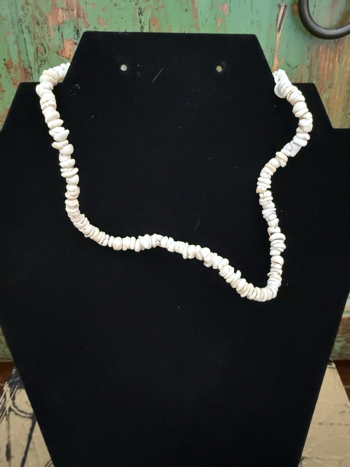 Hawaiian Natural White Puka Shell Necklace.