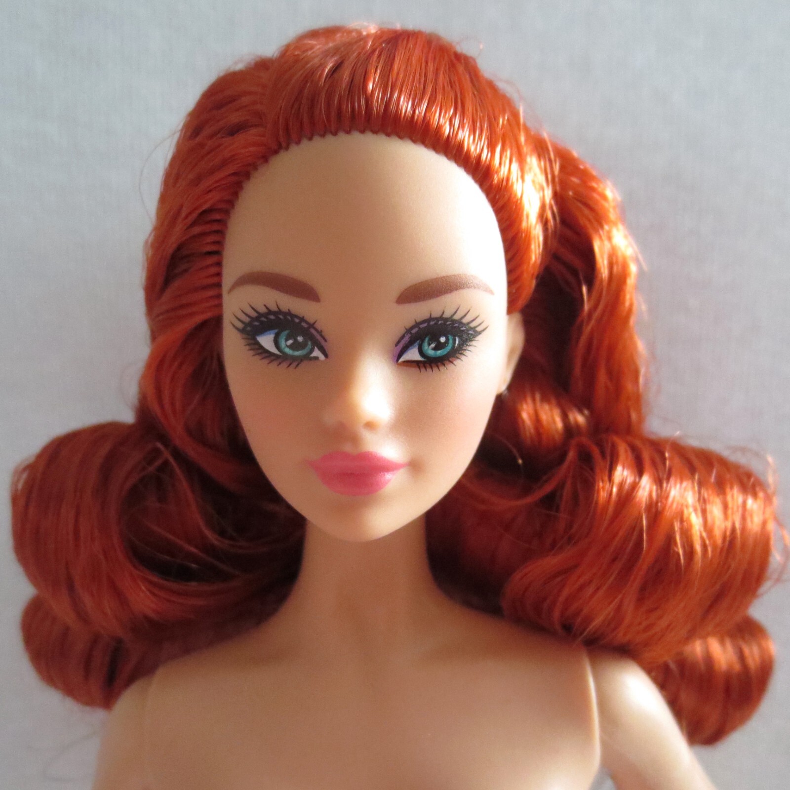 NEW 2022 Barbie Christmas Holiday Doll ~ Red Hair Redhead Model Muse ~ Nude