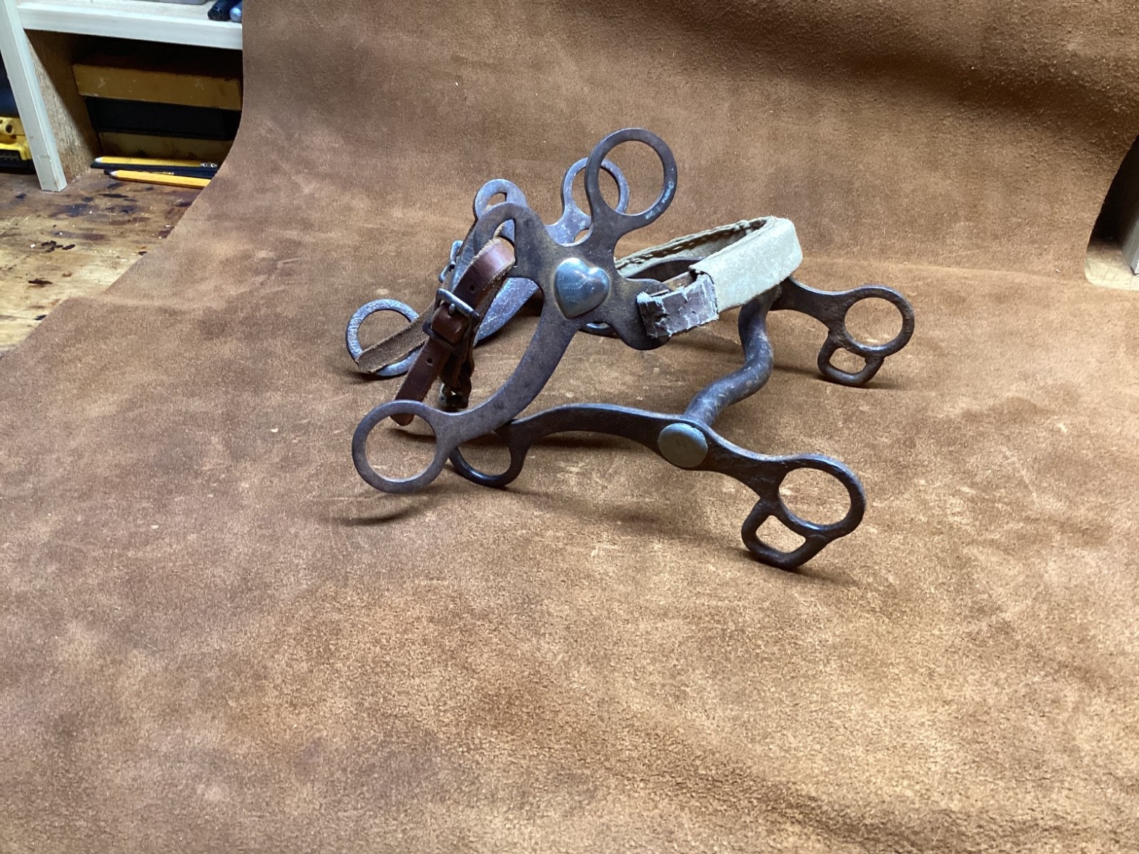 Authentic Vintage Crockett Hackamore and Grazin Bit with Silver