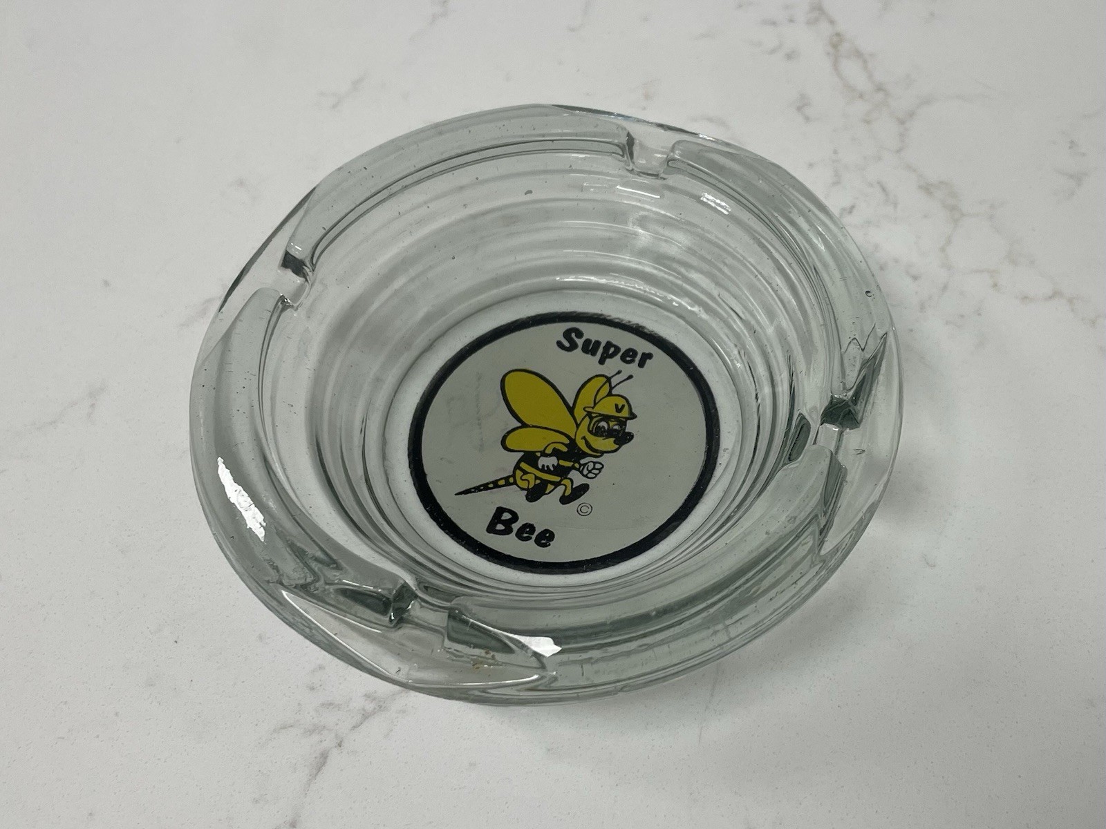 Vintage 1960s/70s Dodge Super Bee Glass Ashtray Retro Advertising