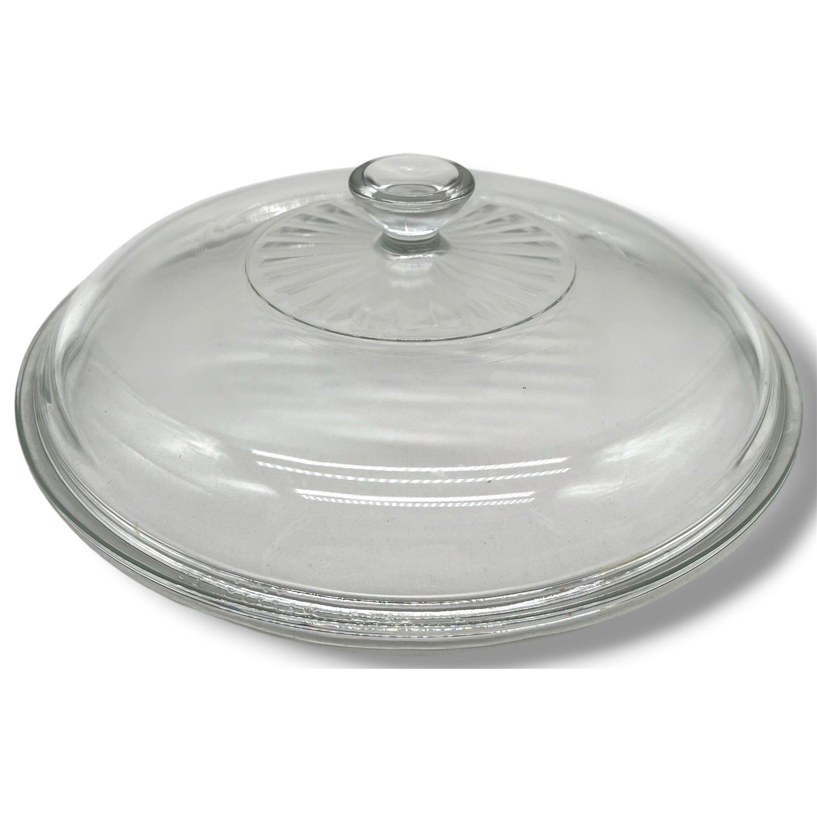 Vintage Pyrex 624C Clear Glass Lid Replacement 8.5 Inch Sunburst Knob Handle