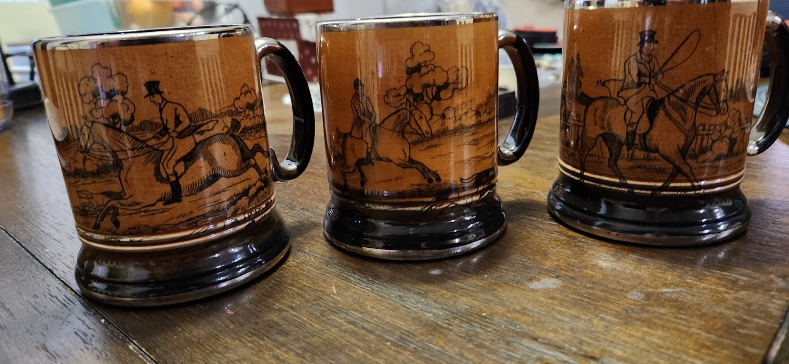 Vintage Arthur Wood Ceramic Mugs Ye Olde Coaching & Hunting