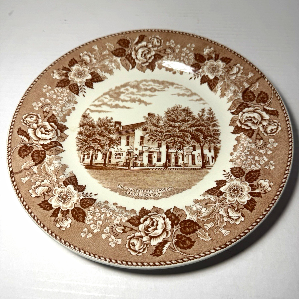 Vintage Jonroth Staffordshire Old Talbott Tavern Bardstown KY Souvenir Plate