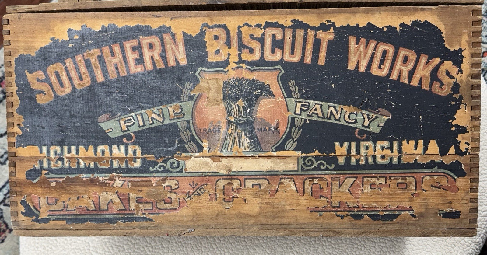 Vintage Antique Southern Biscuit Works Cakes & Crackers Crate Richmond Va. 23