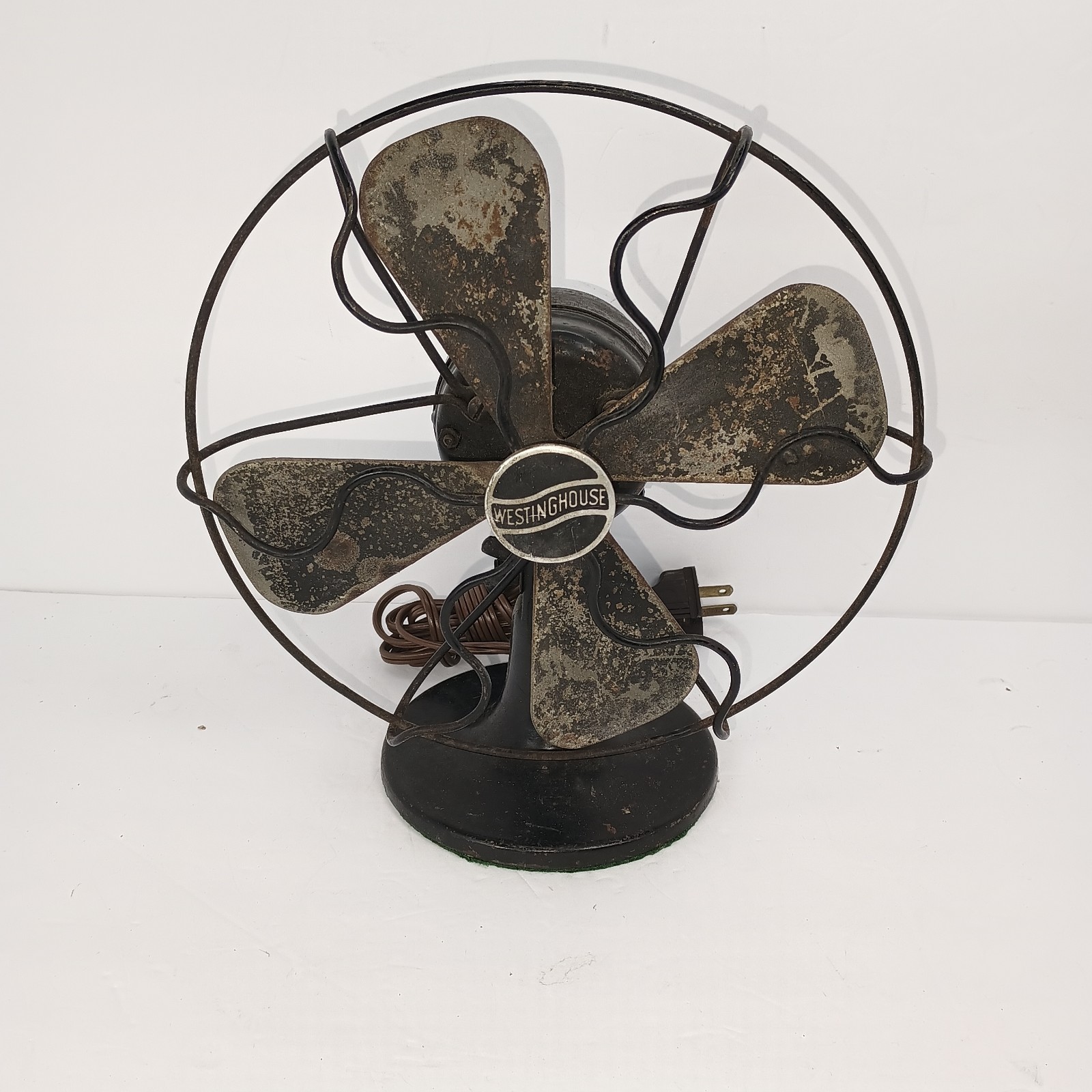 Vintage Westinghouse Whirlwind Desk Fan 9”Antique 420550 Works 