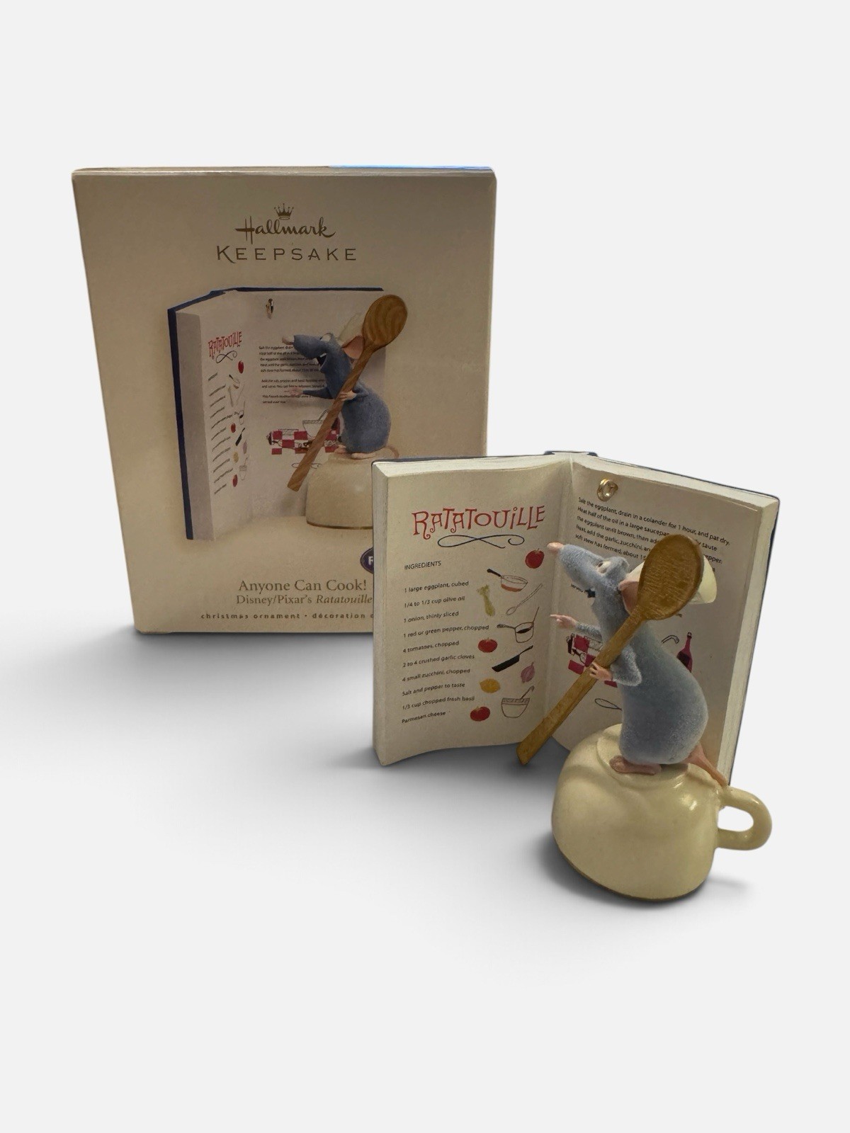2007 Hallmark Keepsake Ratatouille Anyone Can Cook Remy Disney Pixar Ornament
