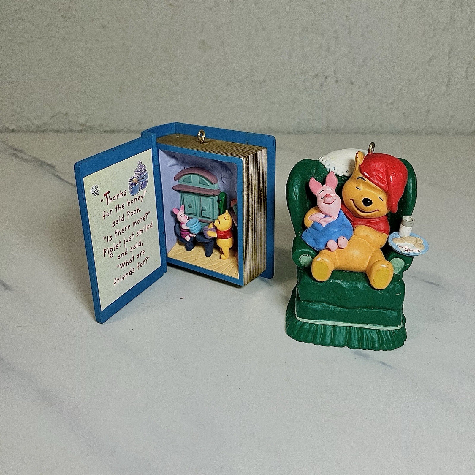 Vintage 1990s Hallmark Keepsake Disney Winnie the Pooh Christmas Ornaments