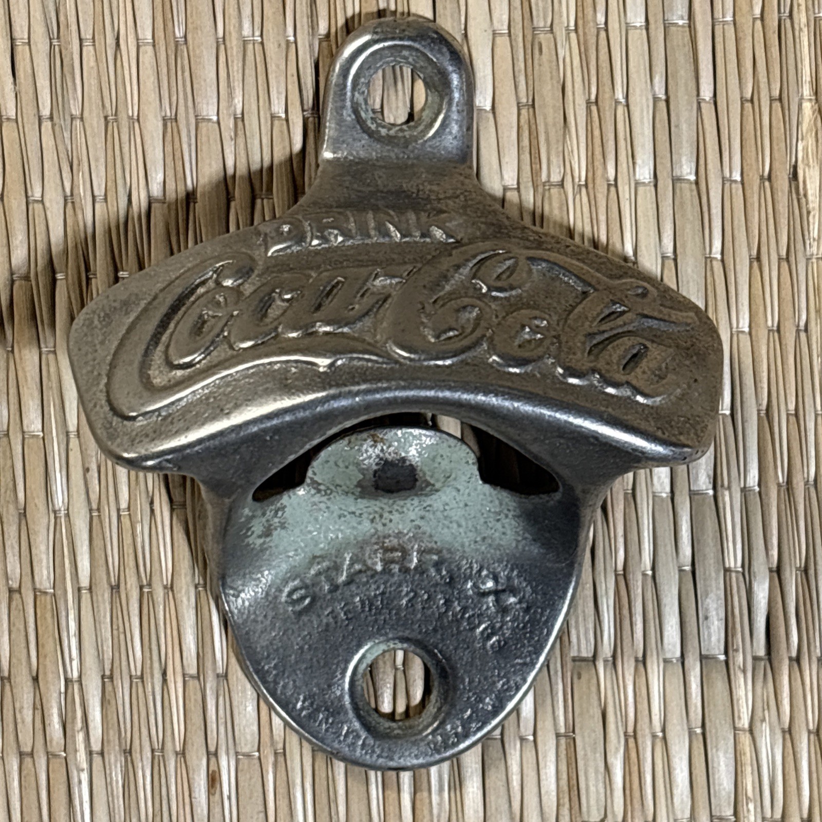 Vintage COCA-COLA Starr X Wall Mount Bottle Opener Brown Co PAT 2333088 #70
