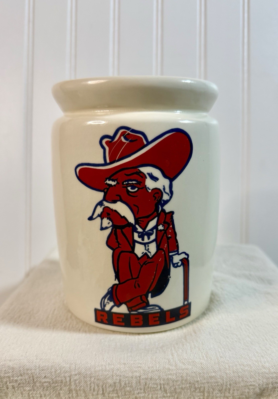 Vintage University of Mississippi Rebels Candle Warmer Pre-Owned 5.25” H 3.75” W