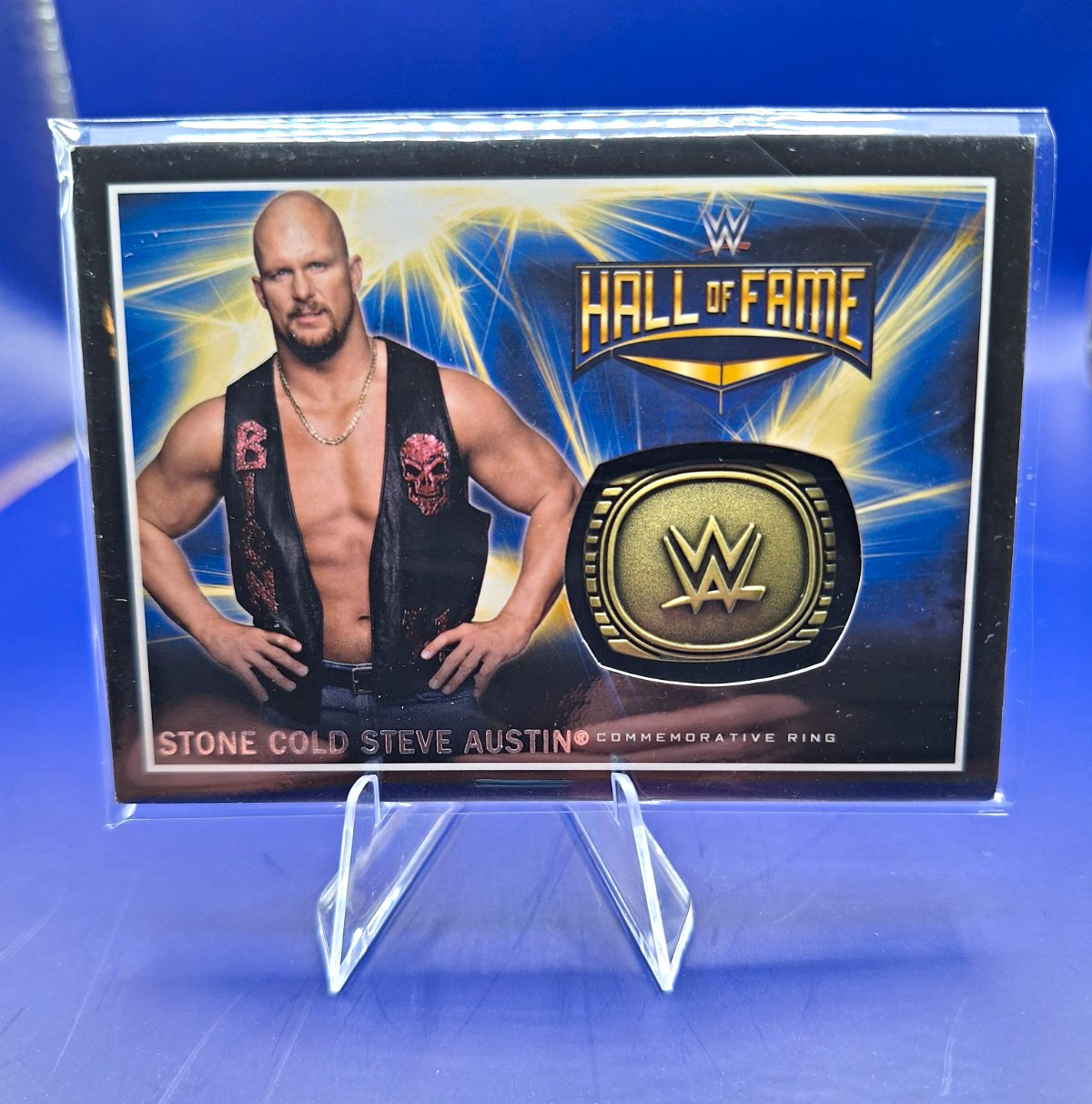 Topps 2016 WWE Stone Cold Steve Austin Hall Of Fame Commemorative Ring  /299