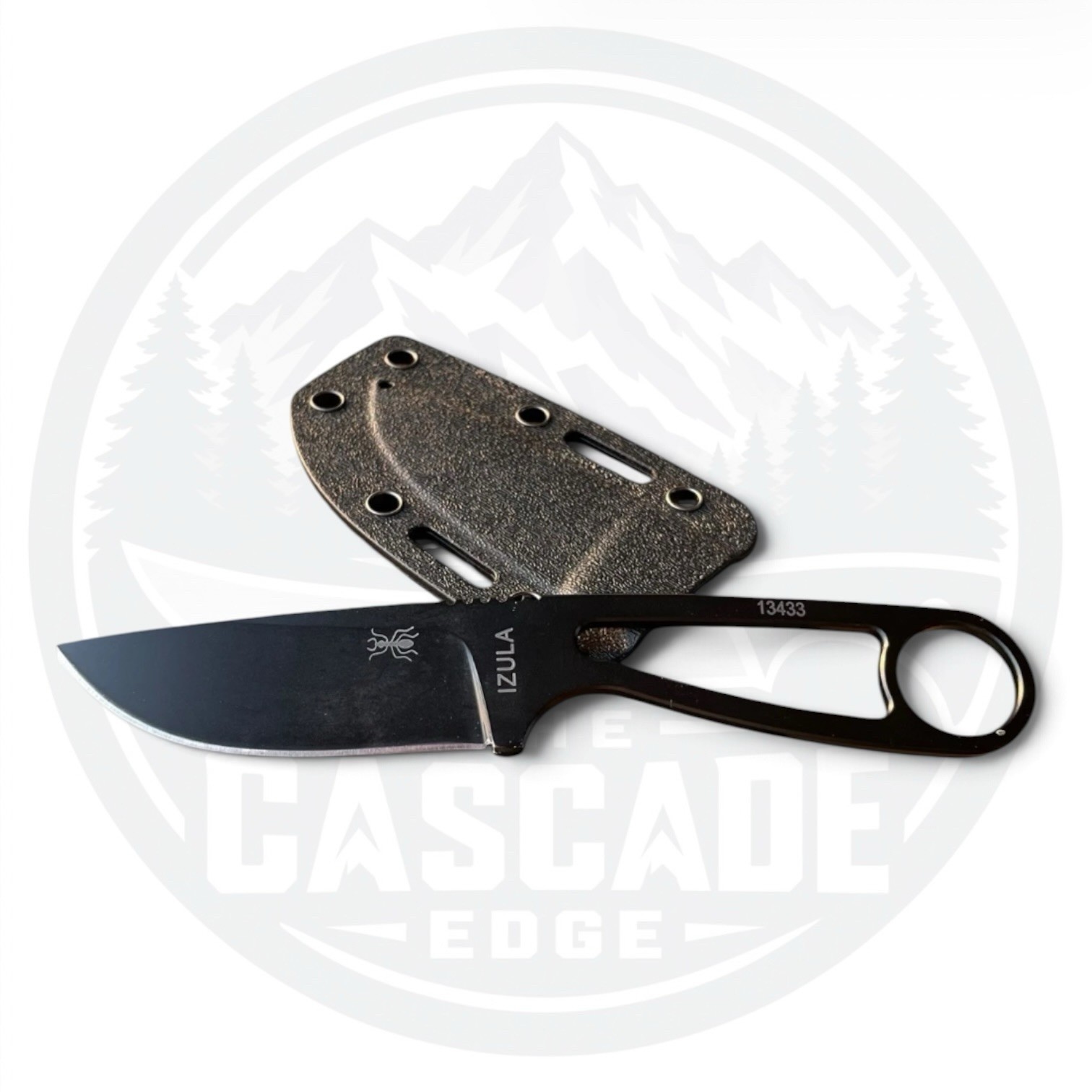 ESEE Izula 1095 Black Fixed Blade Knife Skeleton Handle w/ Sheath USA