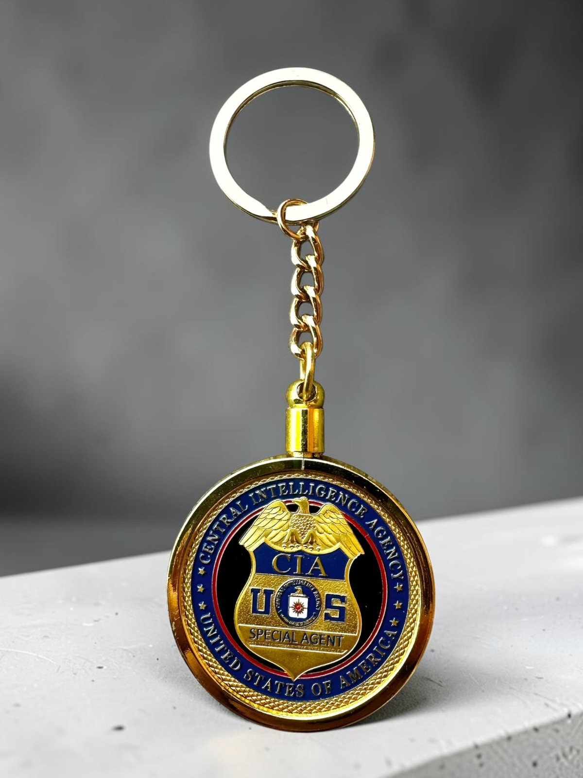 CIA U S Central Intelligence Agency Special Agent  Coin Keychain ·PERFECT GIFT·